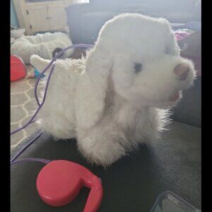 FurReal Friends GoGo My Walkin' Pup Walking Puppy Dog White w Leash NON WORKING